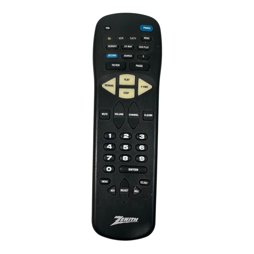 Zenith‎ TV VCR CATV Remote Control Tested Black
